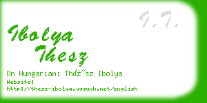 ibolya thesz business card